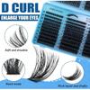 640Pcs 8-16mm Length False Eyelashes Wispy Style 3D Faux Mink Lash Eye Makeup Tools  Cat Eye Look