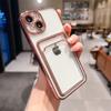 Transparente Kartensteckplatz-Kameraschutz-Telefonhülle für iPhone 13 11 12 Pro Max Stoßfeste Stoßstangenbeschichtung Rückabdeckung für iPhone 14