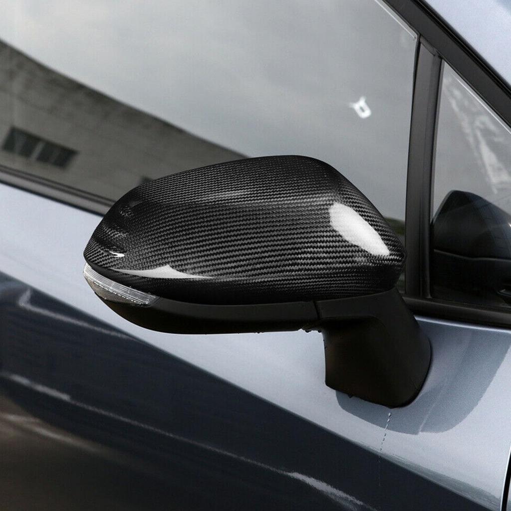 Carbon Fiber Side Mirror Cover Glossy Real Wing Mirror Cap Replacement Cover for Toyota Corolla Yaris GR Matte Elegant Outside Mirror Cover Trim Trim,