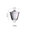 Transparent High Borosilicate Glass Gaiwan Tea Cup Puer Tea Bowl Mugs Chawan Soup Tureen Chahai Kung Fu Chinese Soup with Lid