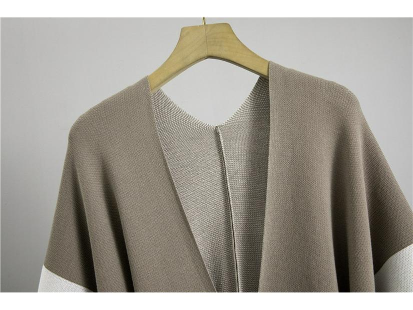 Women's Cross-Border Fashion: Knit Shawl Cardigan, High Neck Sweater, and Wide-Leg Pants Set.