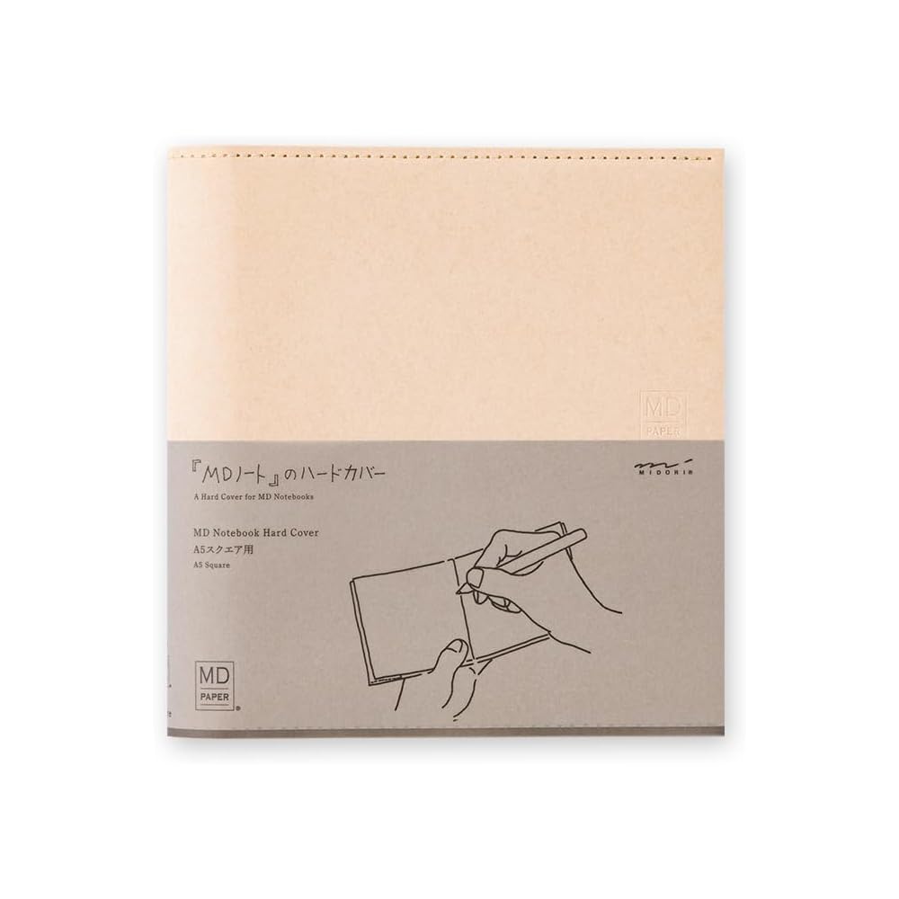 Midori MD Notebook Cover, A5 Square, Paper, Hard Type, 35591006