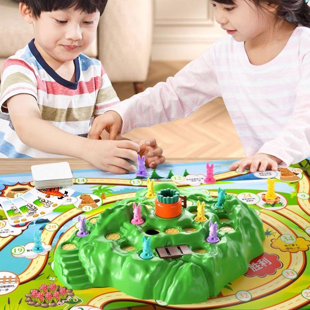 Cartoon Rabbit Interactive Defend Game Multicolor Challenge Game Interactive Toy  Party Games