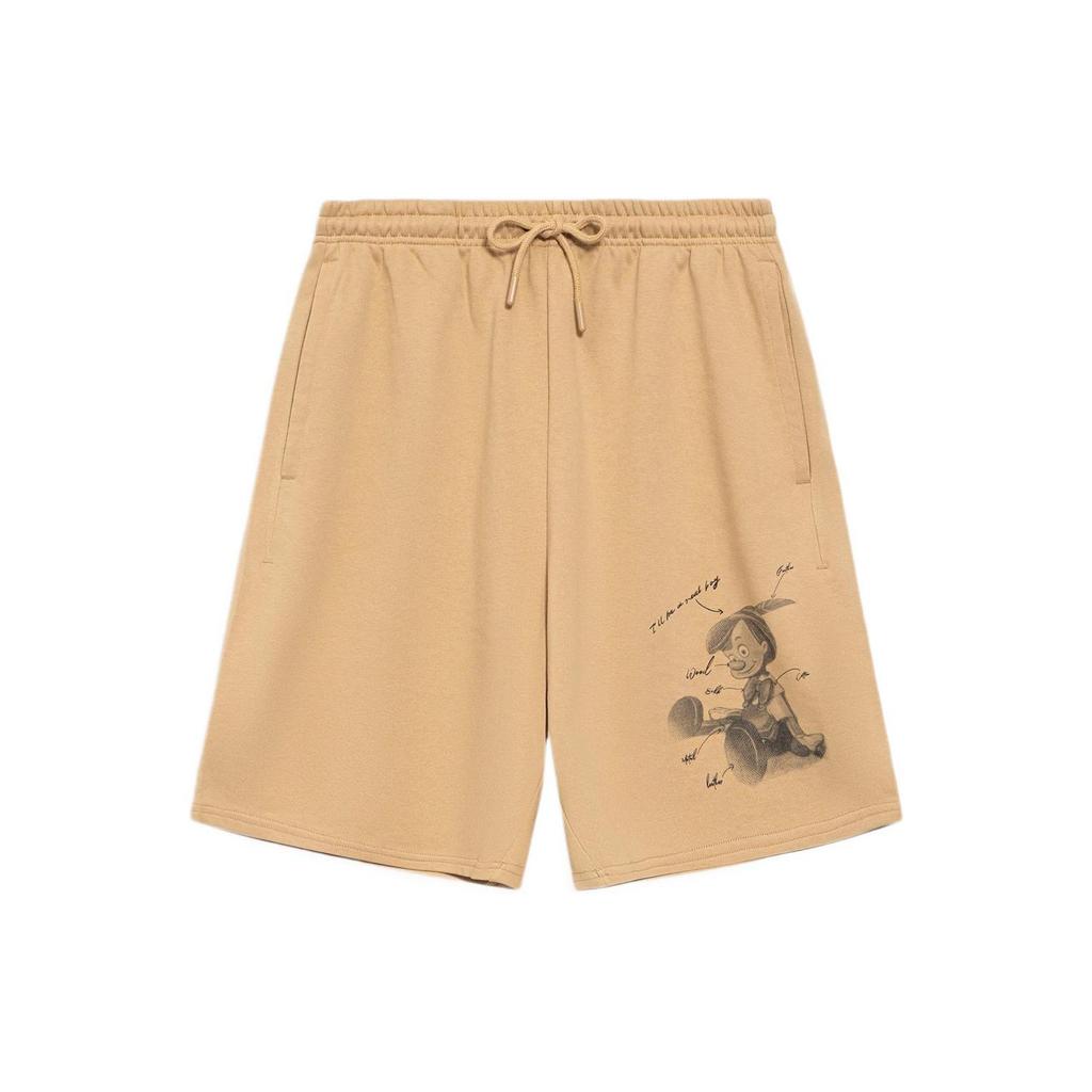Li Ning X Disney Casual Shorts Men's Deer Brown Moderate AKSS433-4