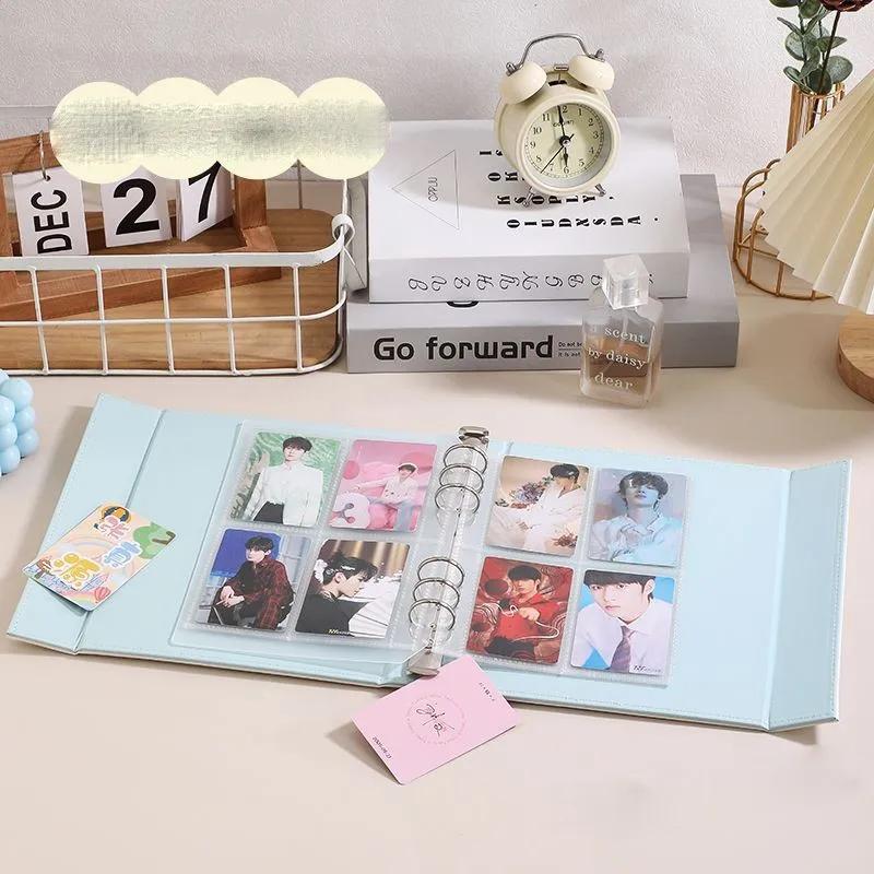 Binder A5 Photocard Collect Book Magnetic Buckle Large Capacity Card Holder PU Leather Idol Photo Card Collection Album ZF932