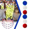3pcs Independence Day Ball String Holiday Decoration Supplies Patriotic Memorial Day Decoration Colorful Flag Hanging Strips