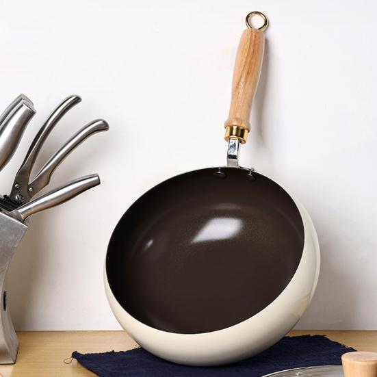 Traditional Belly Wok Non-Stick Thick Bottom Frying Pan Even Heating Iron