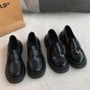 2025 Women's British Style Leather Loafers - Autumn Fashion, Versatile Slip-On Retro Shoes