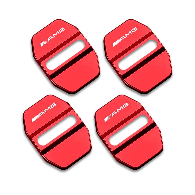 4Pcs Car Door Lock Buckle Cover Protective Case Stickers For Mercedes Benz AMG W213 W206 W205 W204 W212 W203 W223 W246 W222 W169
