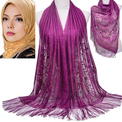 Sciarpa da Preghiera in Chiffon da Donna Tinta Unita Versatile Turbante Asciugamano da Spiaggia Sciarpa Traspirante