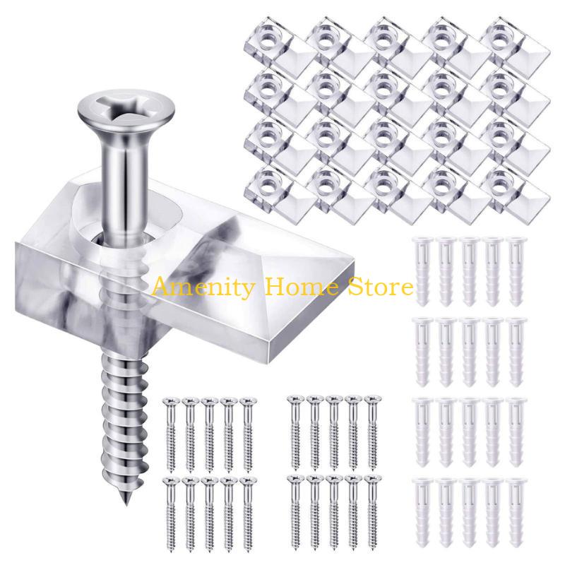 

F26C 20/40x Keep Mirrors in Place Mirror Hanging Holder Clear Mirror Hangers Rack