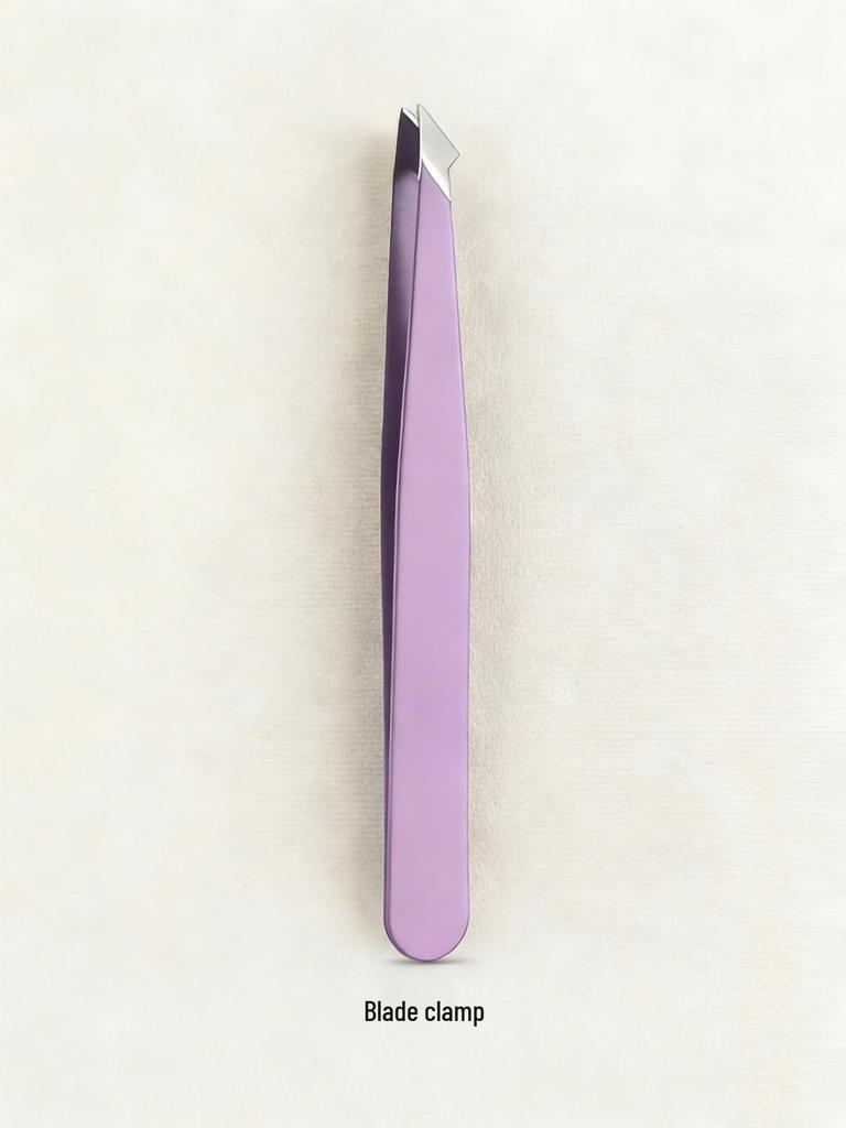 Universal Men's Eyebrow & Beard Tweezers Set with Razor & Leather Case