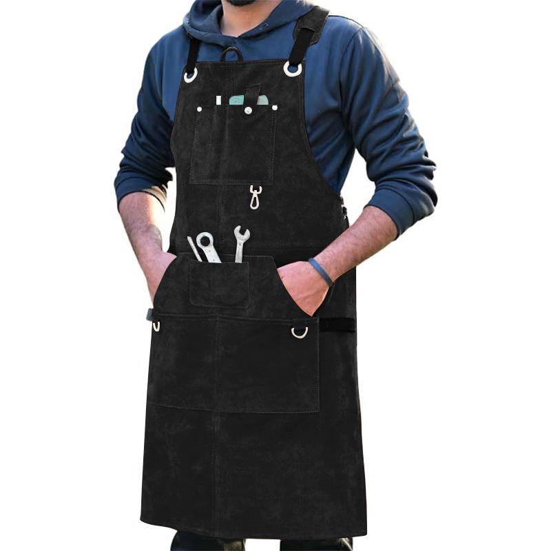 Tablier de travail en polaire imperméable ignifugé pour la menuiserie, les électriciens et le barbecue avec logo personnalisé.