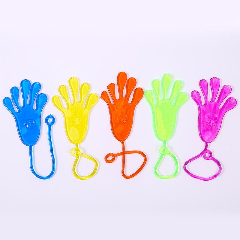 10-50 Pcs Kids Funny Sticky Hands Toy Palm Elastic Sticky Squishy Slap Palm Toy Kids Novelty Gift Party Favors Supplies