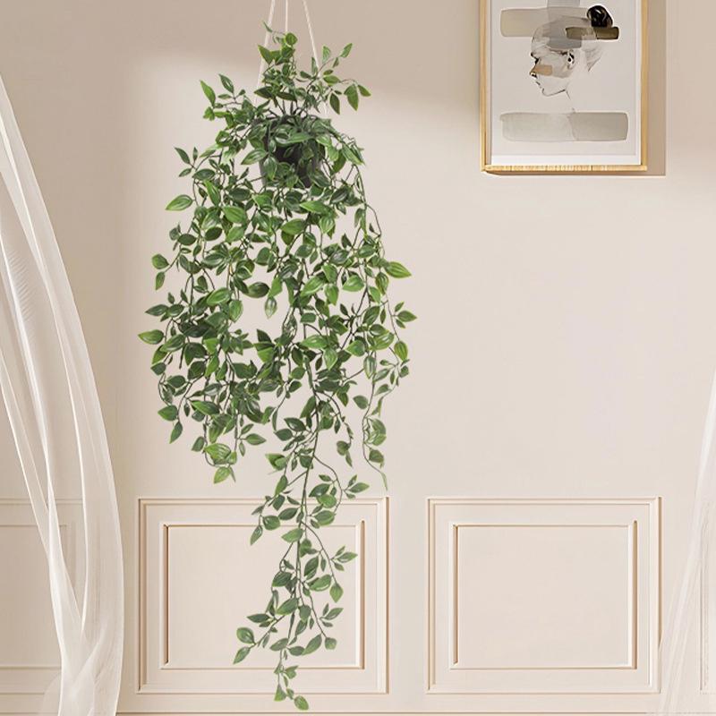 Artificial String of Pearls Vine: Cross-Border Hanging Green Plant for Home and Living Room Décor