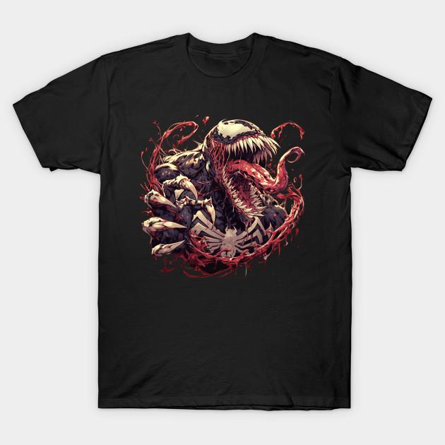 

Men Black Print T-shirt Venom No-Cut Transfer Paper Print Cotton Tshirt - Men s Summer Cotton Graphic Tee S разноцветный