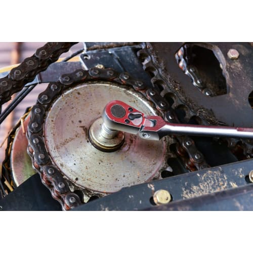 Hazet 916GL Ratchet Handle, Flex Ratchet, Swivel Ratchet, 1/2-Inch, 32-Tooth Gear, 180-Degree Swivel Mechanism, Long Length 511mm, for Working In Tigh