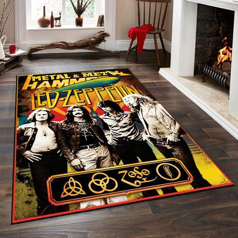 

Ковер с рисунком Led-Zeppelin 15 размеров для гостиной, коврик для ванной, креативный придверный коврик, ковер для спальни, домашний декор, украшение ковра для дома 60x90(23x35in)