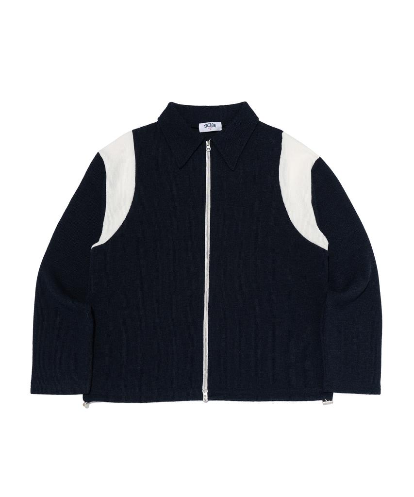 Tailor Studio Modern Classic Knit Cardigan (Navy)