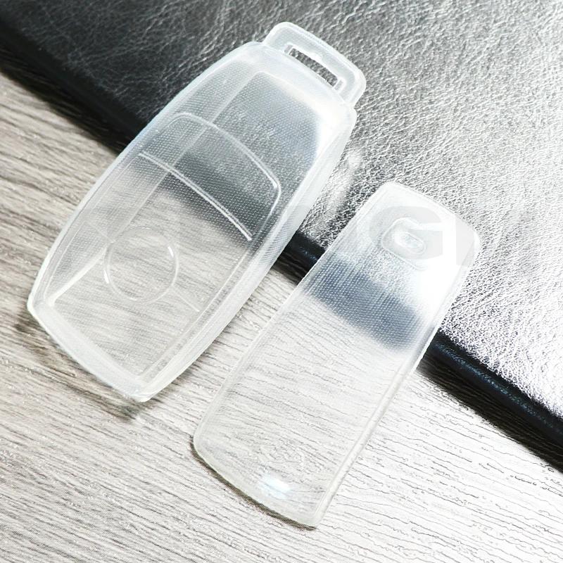 Transparent  TPU Car Remote Key Case Cover Shell for Mercedes Benz A C E S G Class GLC CLE CLA W177 W205 W213 W222 X167 AMG