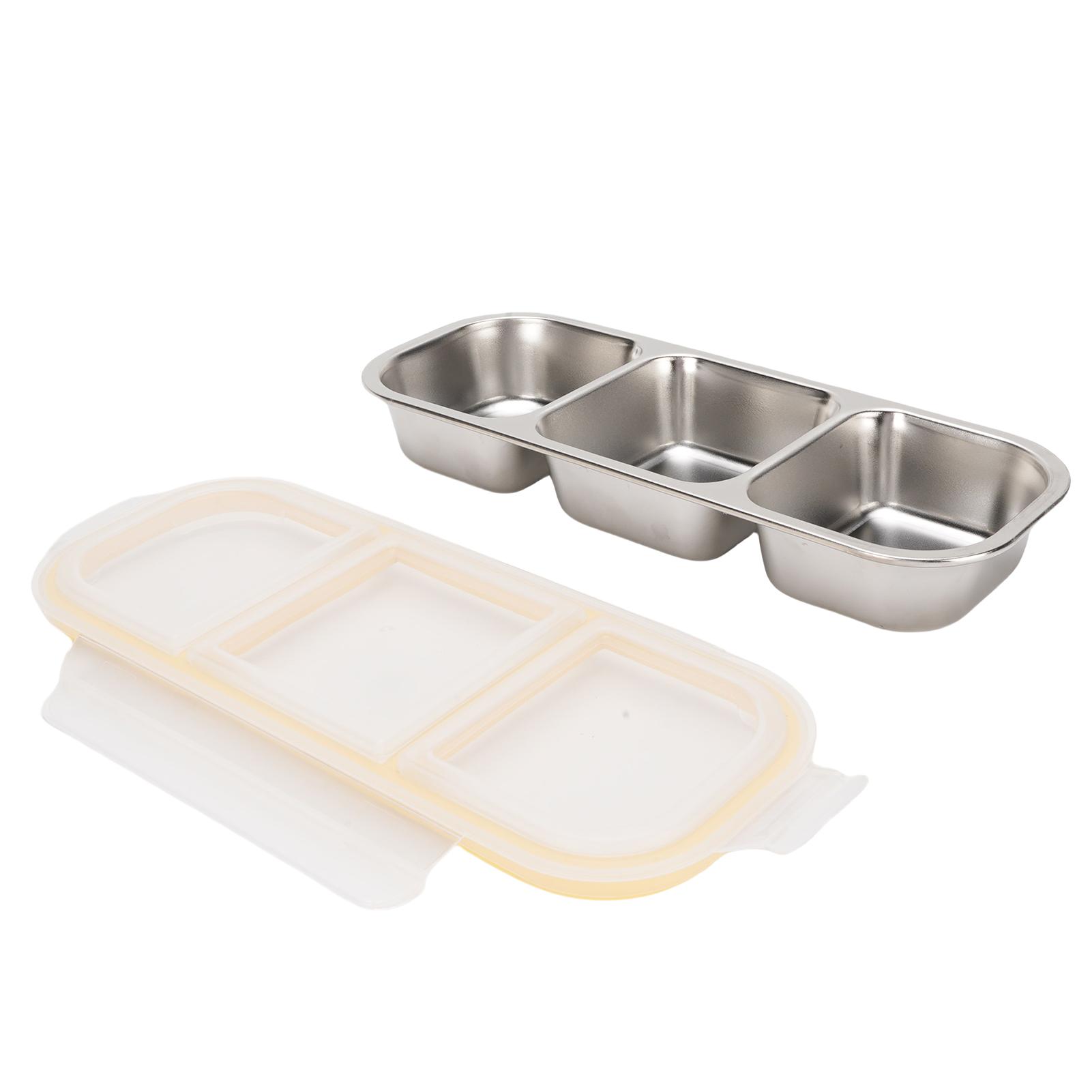 

Outdoor Camping Stainless Steel Lunch Box Leakproof Lunch Container Portion Control Lunch Case 700ml 600ml