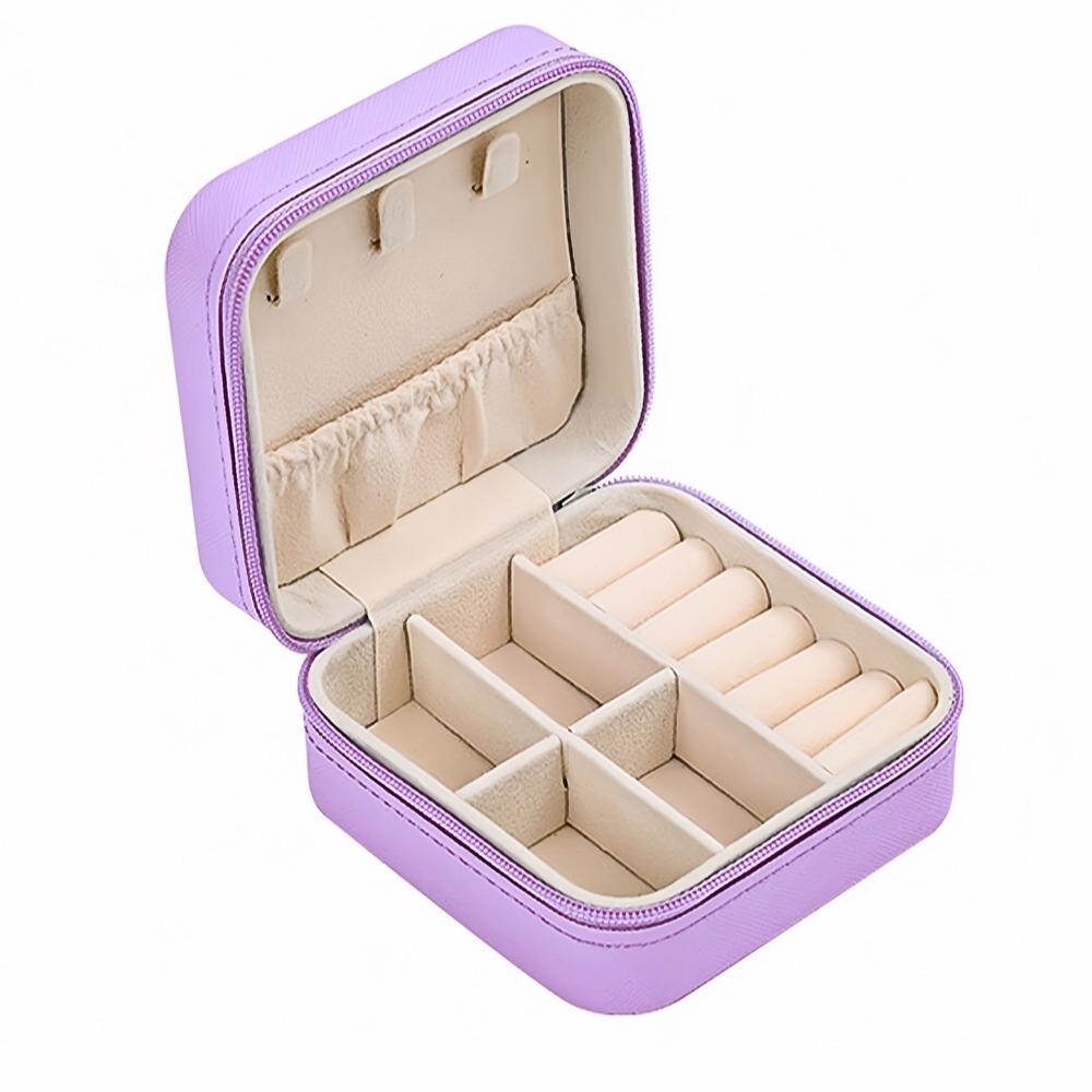 Mehrzweck-Schmuckorganizer für Halsketten und Ohrringe, mit 6 Fächern, perfekt für den täglichen Gebrauch, Reisen und Fitnesstaschen zwq