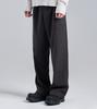 Beoteunseoul Double Button Tweed Textured Slacks (Charcoal)