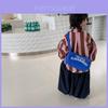 Modern Fashionable Kids Canvas Bag Cool Boys Letter Print Slouchy Crossbody 5l Capacity