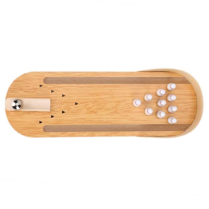 Mini Wooden Bowling Game Table Bowling Party Game Travel Game Toy For Child BOH