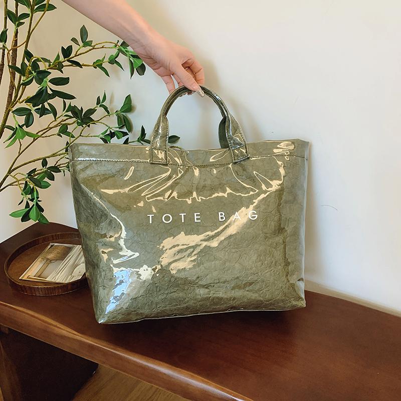 Versatile Jelly Manual Bag for Women Simple Large Capacity Commuting Tote Elegant and High-end New