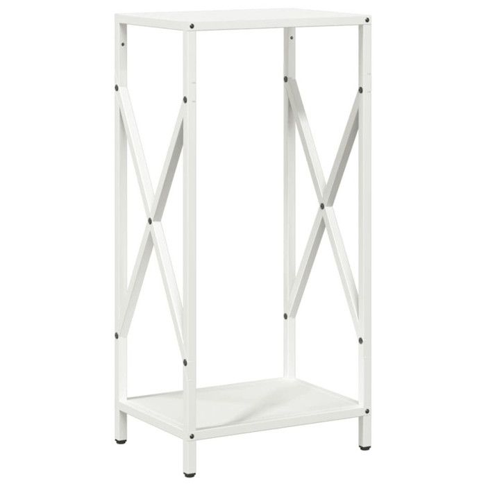 VidaXL Portant de bois chauffage blanc 34x25x70 cm, support à bûches de cheminée, support à bûches, support à bûches, 864320