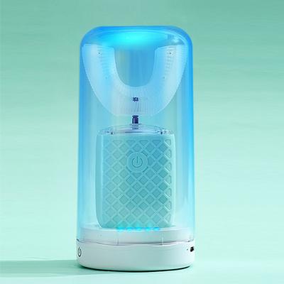 360° Grad Elektrische Schallzahnbürste für Erwachsene, U-förmig, wiederaufladbar, USB, intelligente Zahnbürste, automatischer Silikonkopf, IPX7 wasserdicht