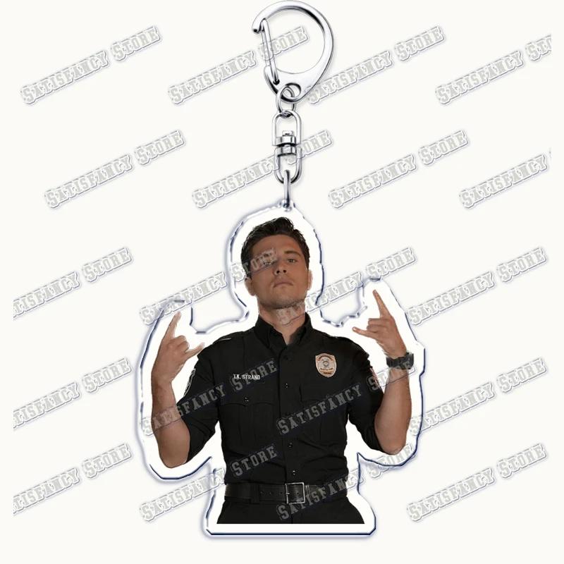 

Popular TV Show 9-1-1 Keychains for Accessories Bag Evan Buckley Eddie Diaz Oliver Stark Bobby Nash Keyrings Jewelry Fans Gifts