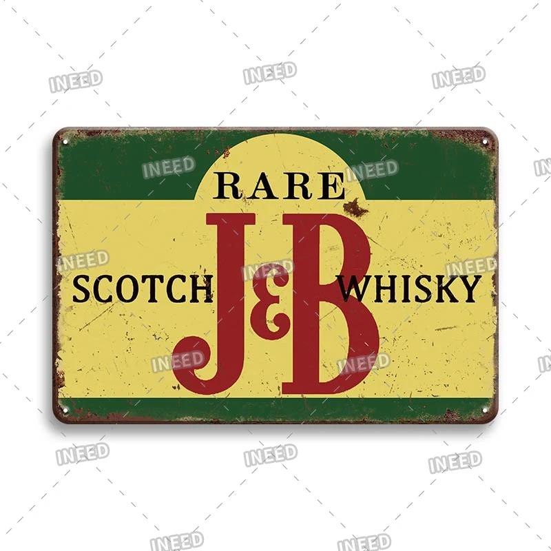 Tequila Whisky Tin Sign Metal Sign Dekoracyjny Vintage Plate Decor Retro Plakietka do Baru Pub Man Cave Club Room Home Wall Decor