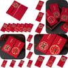 6 Stück Chinesisches Tierkreiszeichen Tiger Neujahr Cny Ang Pao Gold Angpow Rotes Kuvert Geldgeschenk mit Segenswünschen
