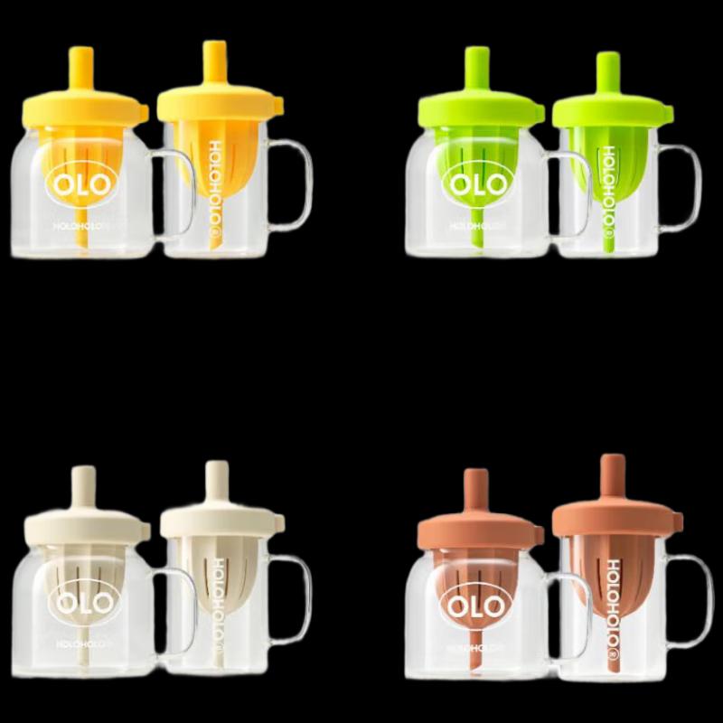 HOLOHOLO Acorn Glass Straw Cup
