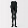 MUJI Tights Size L Women's Right-Angle Foot-Shaped (DGE05A5A) Black, Women's