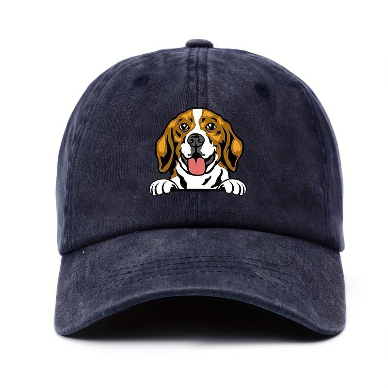 Beagle Dog Peeking Graphic Baseball Cap Unisex Casual Polyester Adjustable Sun Protection Hat