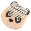 Kalimba Thumb Piano Maple Panda Music Instrument with Sticker for Children Beginner M‑7