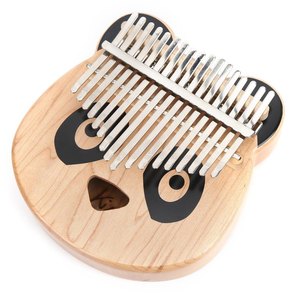 Kalimba Thumb Piano Maple Panda Music Instrument with Sticker for Children Beginner M‑7