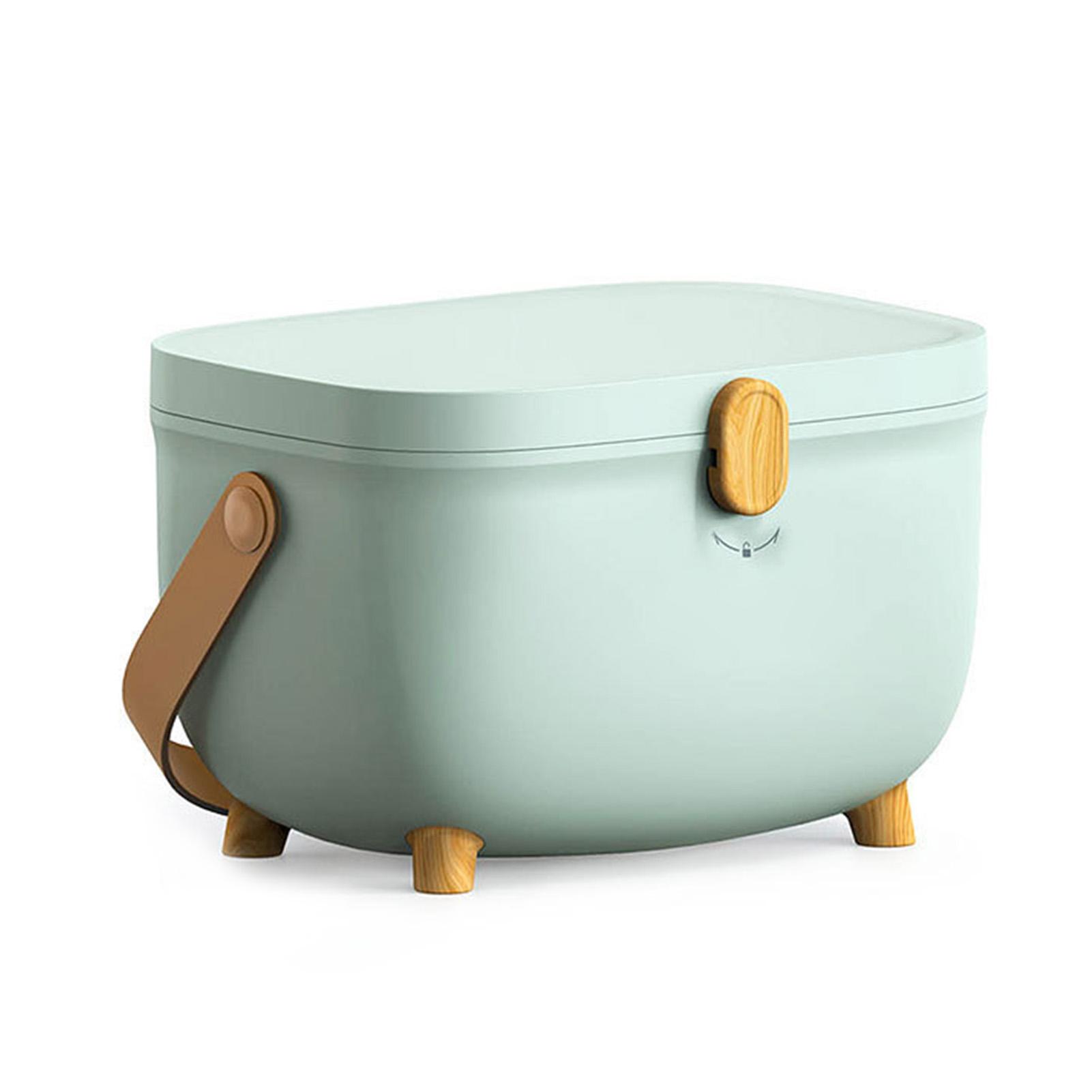 

Овальный контейнер для хранения лекарств, бытовой двухслойный большой вместимости, многосекционный органайзер для лекарств для дома, общежития светло-зеленый