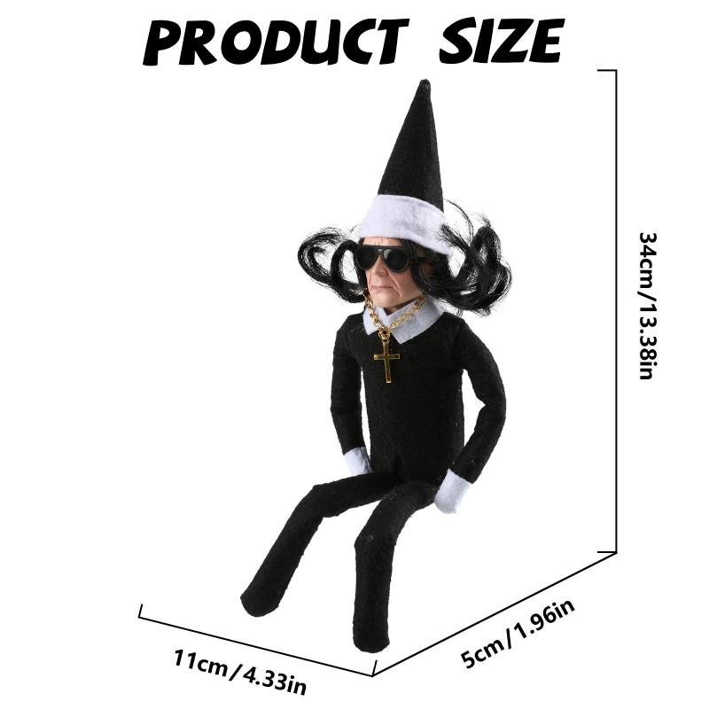 

Oz Christmas Elf Doll Decoration With Removable Glasses For Holiday Home Decor