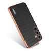 For Samsung Galaxy S24 Case Electroplating Crocodile Texture PU+TPU Anti-Drop Phone Cover