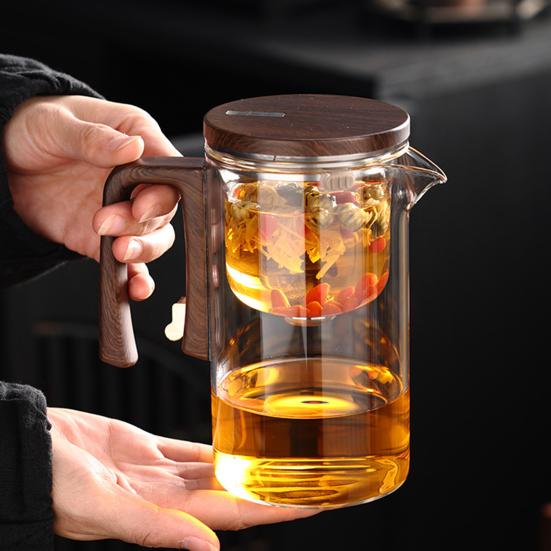 Magic Teapot 600/720/800ml Glass Magnetic Teapot with Strainer Magnetic Water Separation Infuser Pot