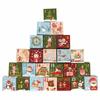 24pcs Mini Advent Calendar Boxes Vintage Xmas Numbered Decorative Boxes  Festival Decor