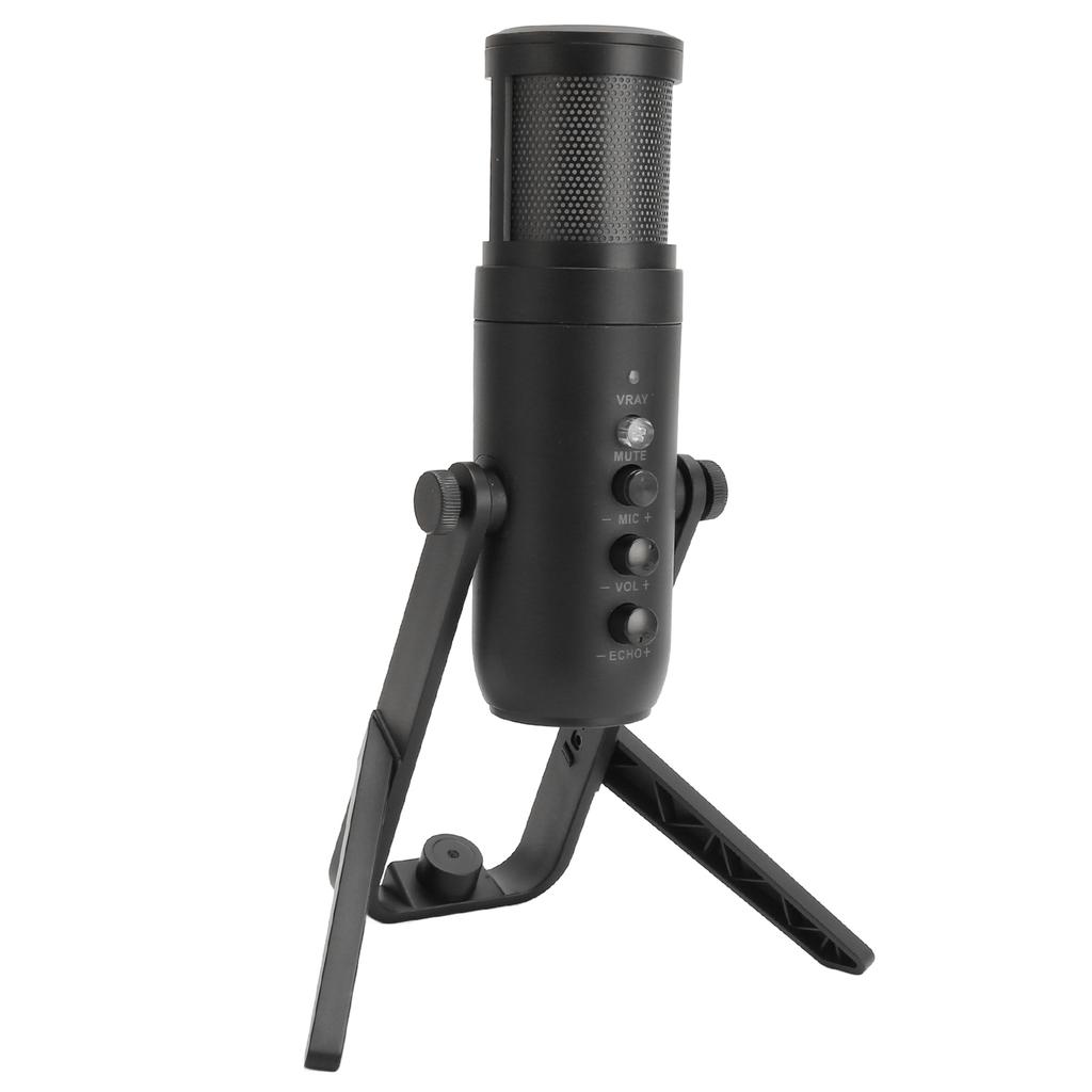 Microphone de Gaming USB Réduction de Bruit Cardioïde Micro à Condensateur PC avec Lumière RGB pour PS5 pour Enregistrement Podcast