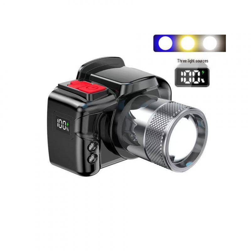 XTE Multifunctional Induction Headlamp: Compact, Rechargeable Via Type-C, with Warning Light