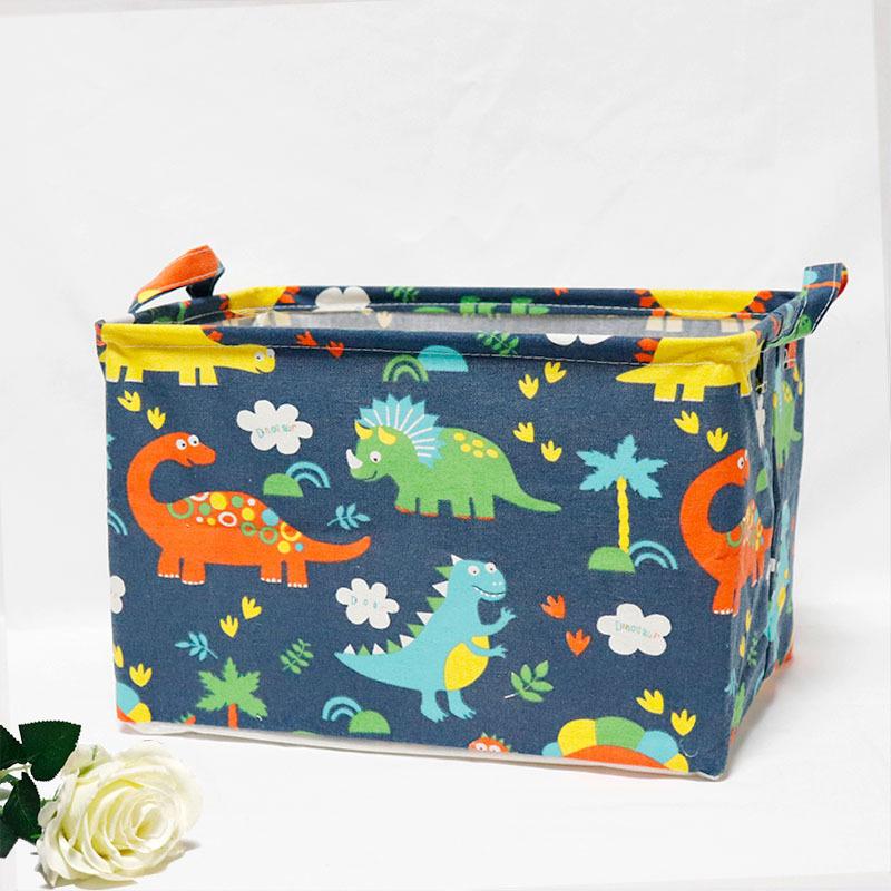 Large Capacity Foldable Storage Basket Household Waterproof Fabric Storage Box with Handle Rectangular Toy Organizer Storage Art