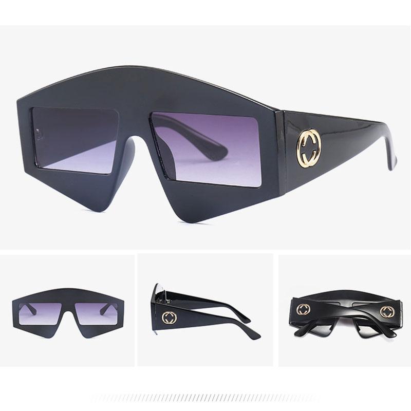 Y2K Luxury Designer Oversized Triangle Sunglasses Vintage Punk Big Frame Popular Shades for Women Men