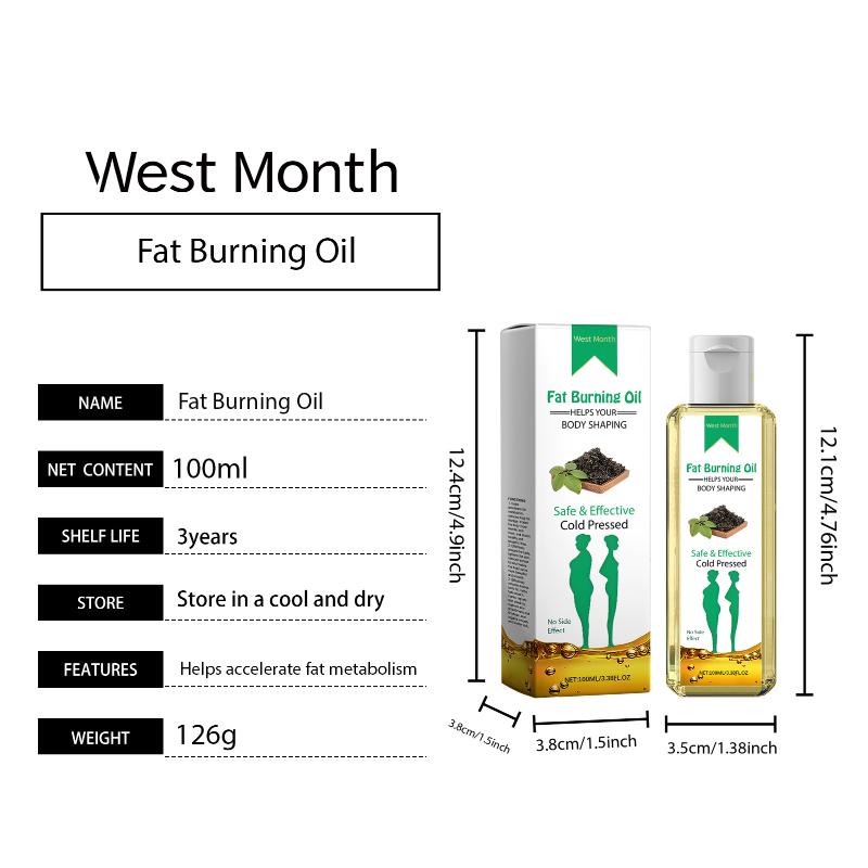 West&Month 100Ml Body Oil Beauty Body Curve Sculpting Anti Cellulite Tighten Massage Nourish Slimming Body Care Oil